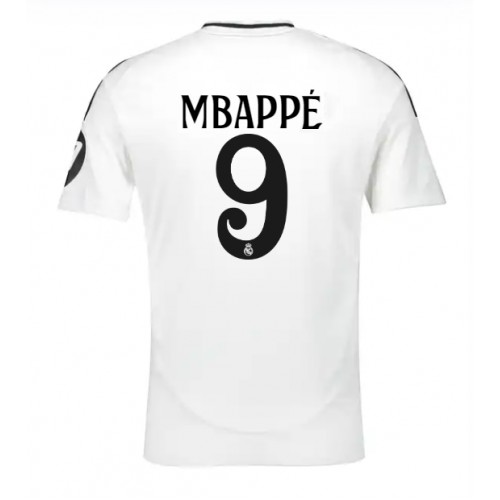 Pánský Fotbalový dres Real Madrid Kylian Mbappe #9 2024-25 Domácí Krátký Rukáv